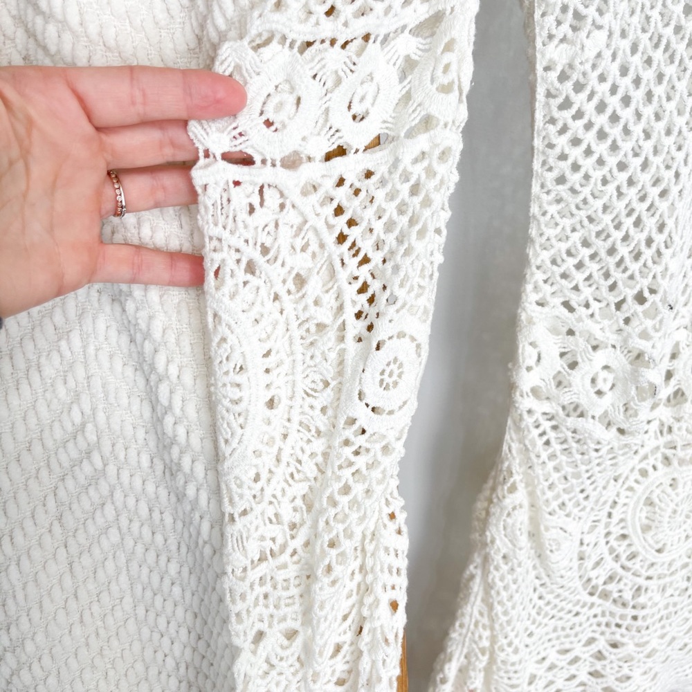 Missguided | Crochet Lace Up Mini Dress Coverup - Picture 13 of 16